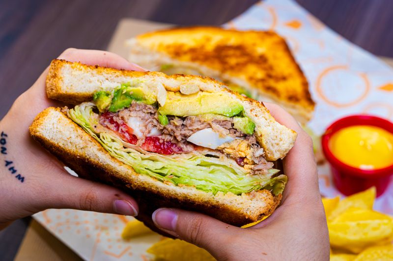 Garden fresh veggie hoagie loaded with seasonal vegetables